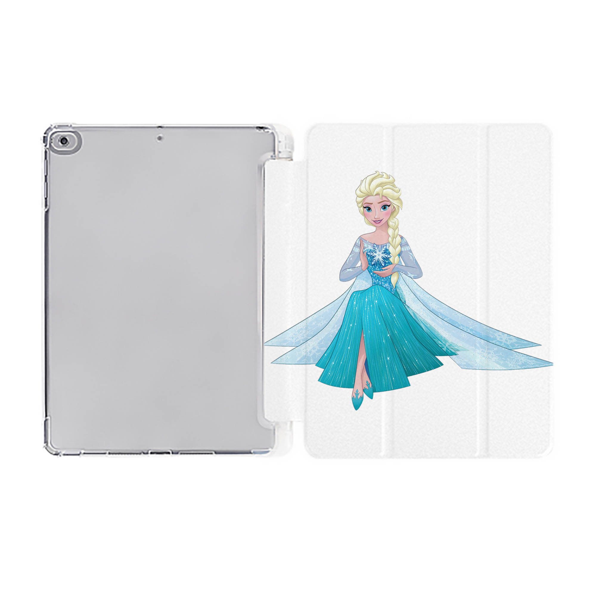 （画像用） アナと雪の女王 アンナ エルサ Frozen Anna Elsa IPad ケース ペン収納付き 三つ折りスタンド PUレザー×シリコン 対応機種9.5/10.5/10.9インチ